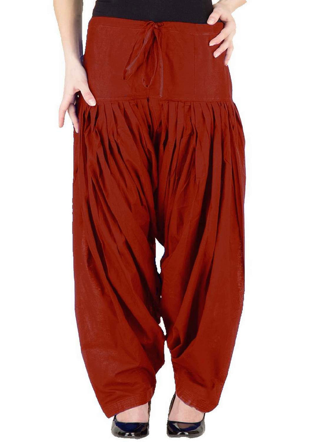 Womens Regular Fit Salwar Pant In Red