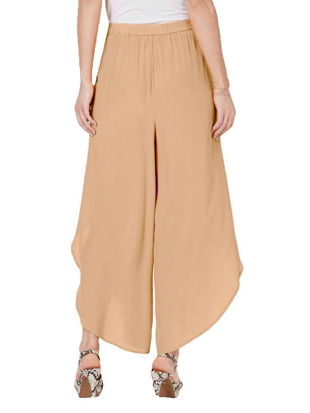 Split Pants Women's Wide Leg Side Slit Wrap Palazzo Trouser Elastic High  Waist Solid Loose Flowy Casual Pajama Pantalone (S, Green-R) - Walmart.com